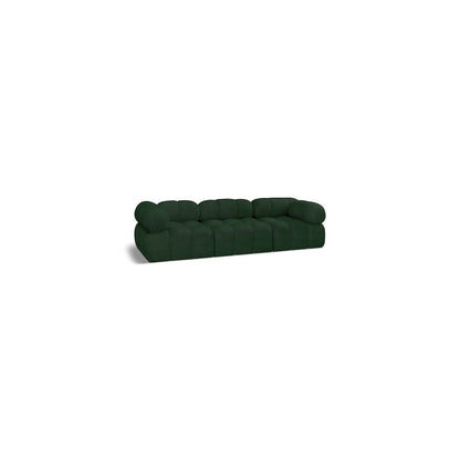 Ames Green Boucle Fabric Modular Sofa