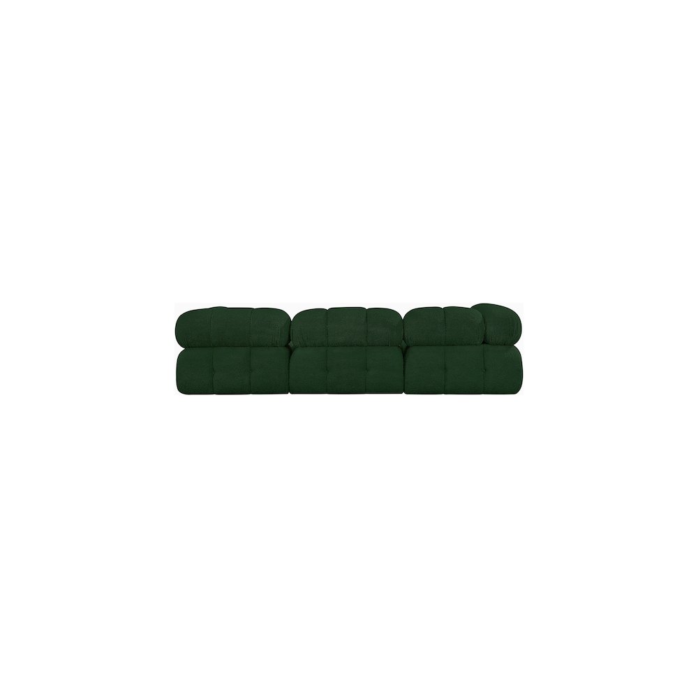 Ames Green Boucle Fabric Modular Sofa