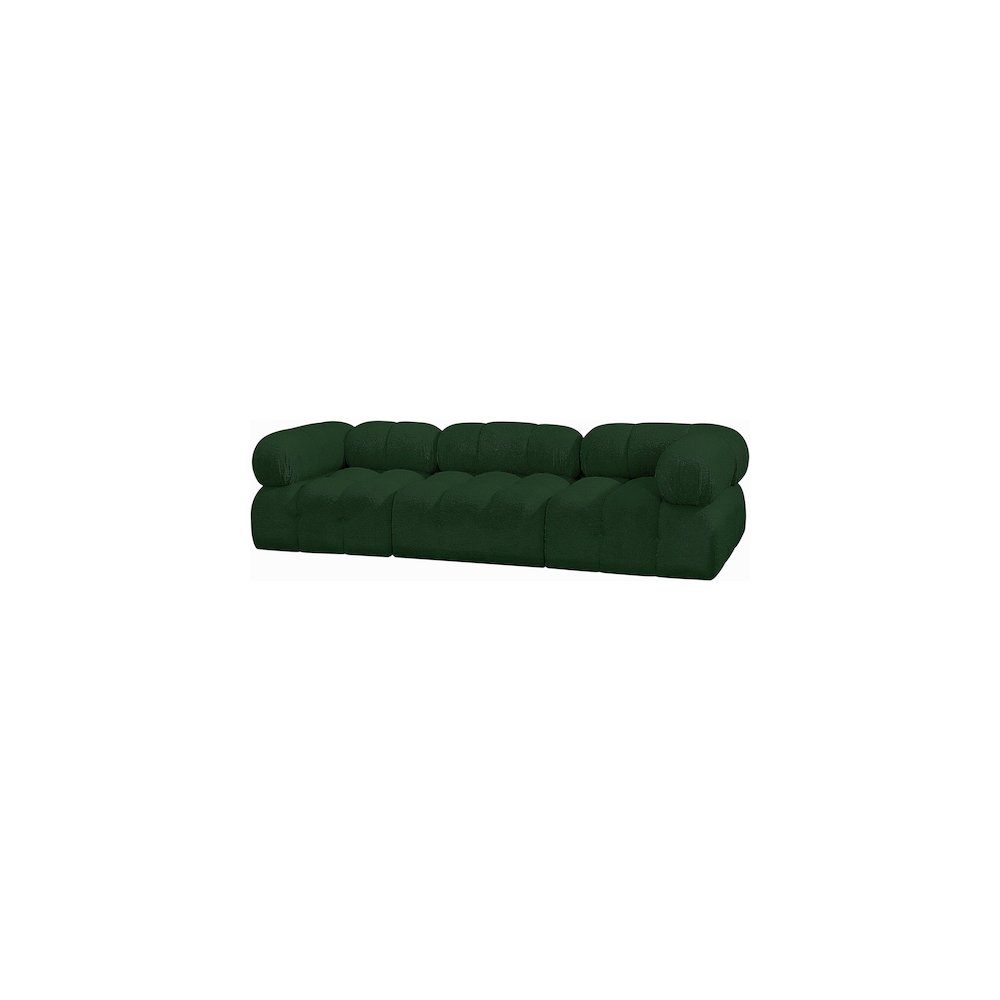 Ames Green Boucle Fabric Modular Sofa
