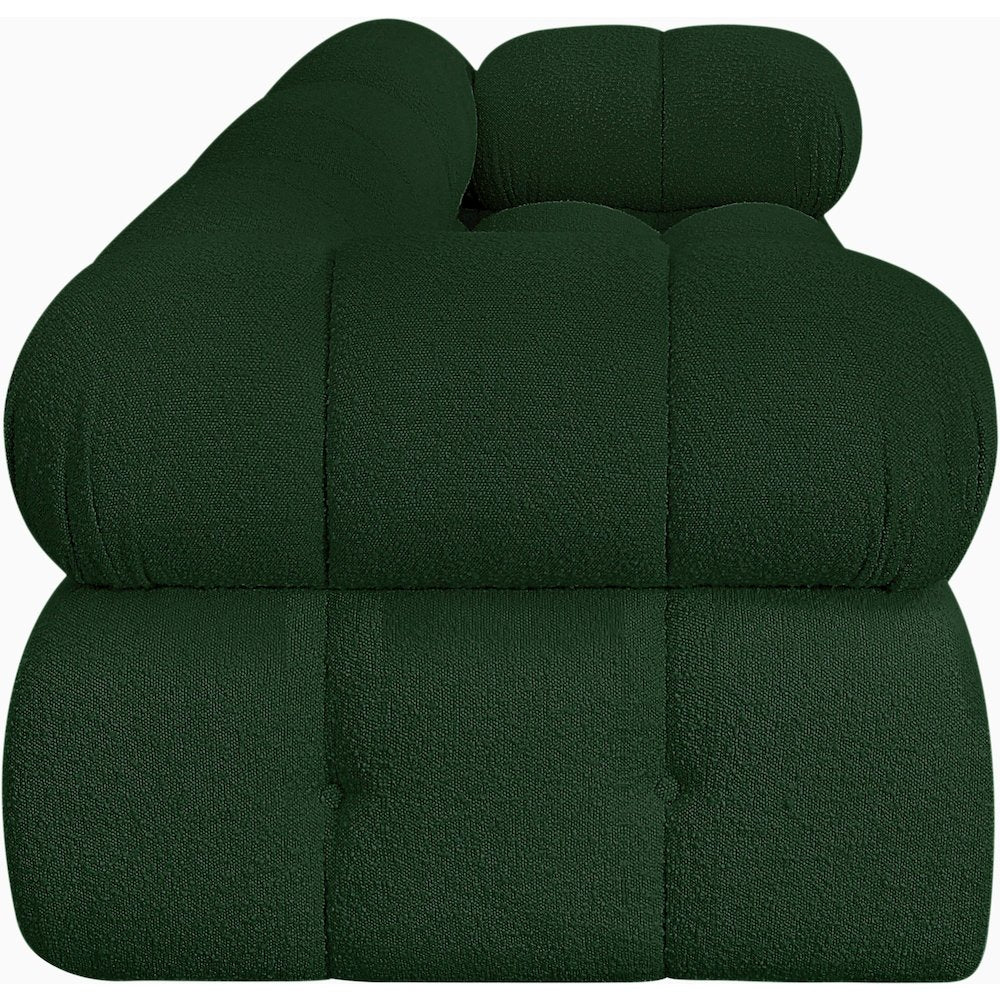 Ames Green Boucle Fabric Modular Sofa