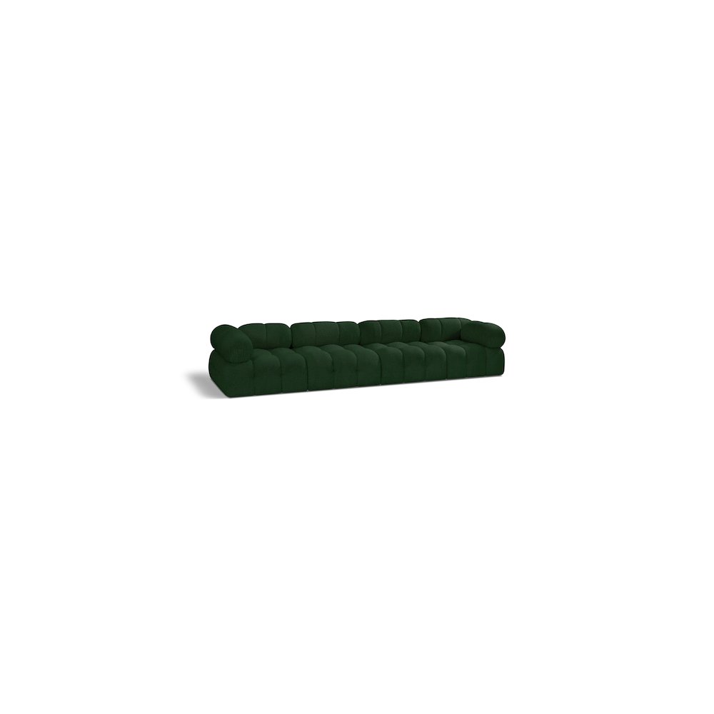 Ames Green Boucle Fabric Modular Sofa