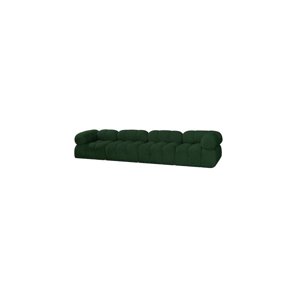 Ames Green Boucle Fabric Modular Sofa