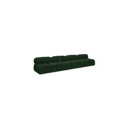Ames Green Boucle Fabric Modular Sofa