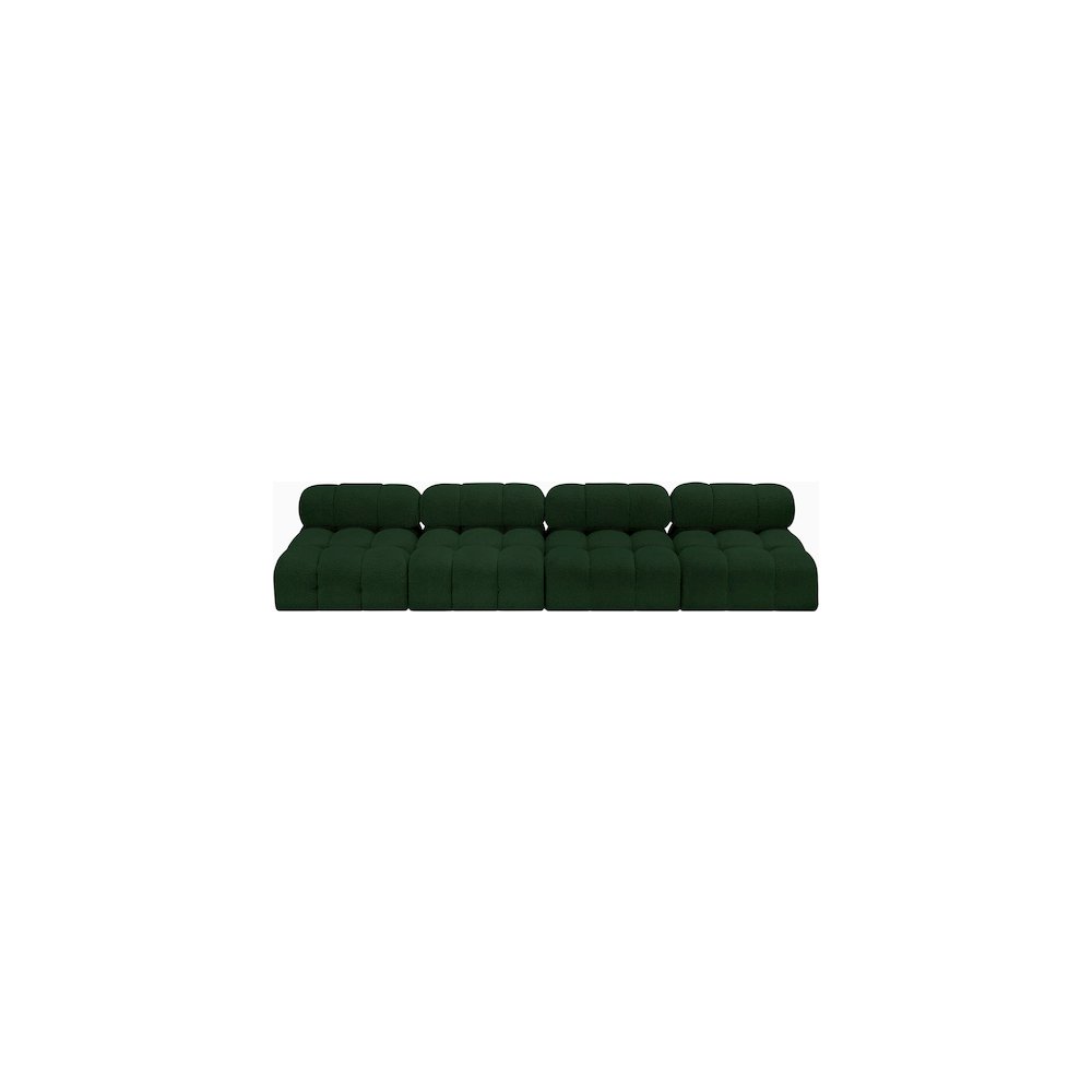 Ames Green Boucle Fabric Modular Sofa