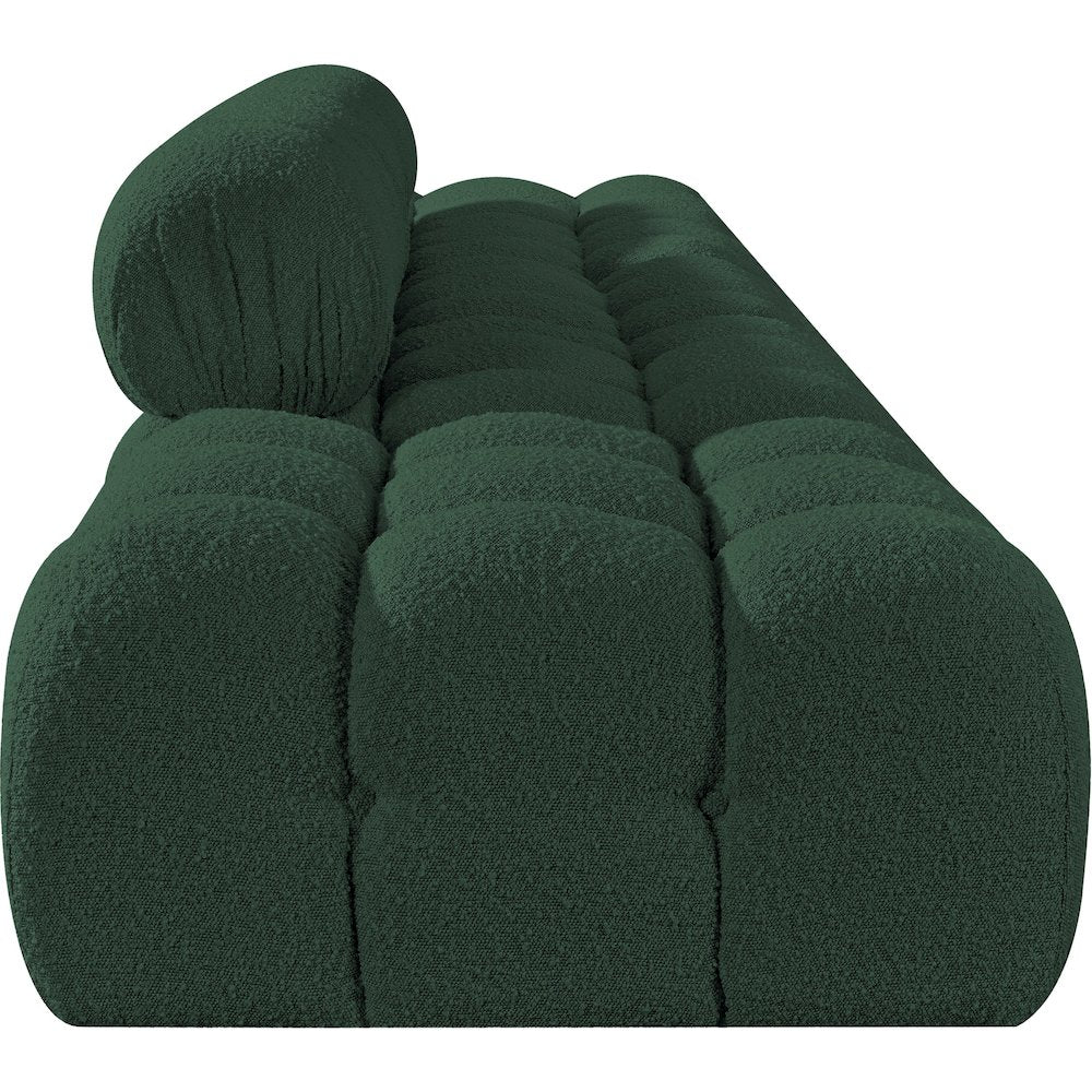 Ames 170" Green Boucle Fabric Upholstered 5pc. Modular Sofa