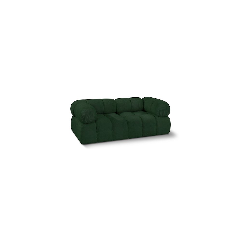 Ames Green Boucle Fabric Modular Sofa