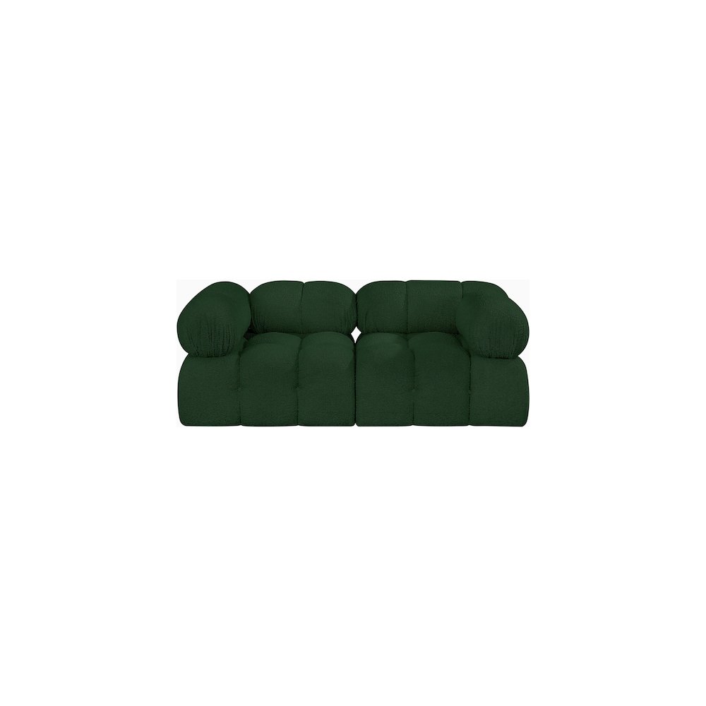 Ames Green Boucle Fabric Modular Sofa