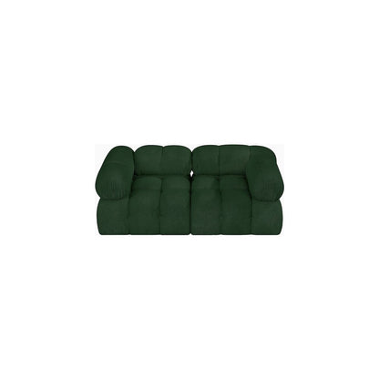 Ames Green Boucle Fabric Modular Sofa