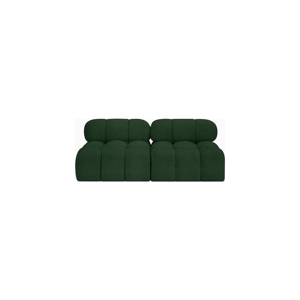 Ames Green Boucle Fabric Modular Sofa