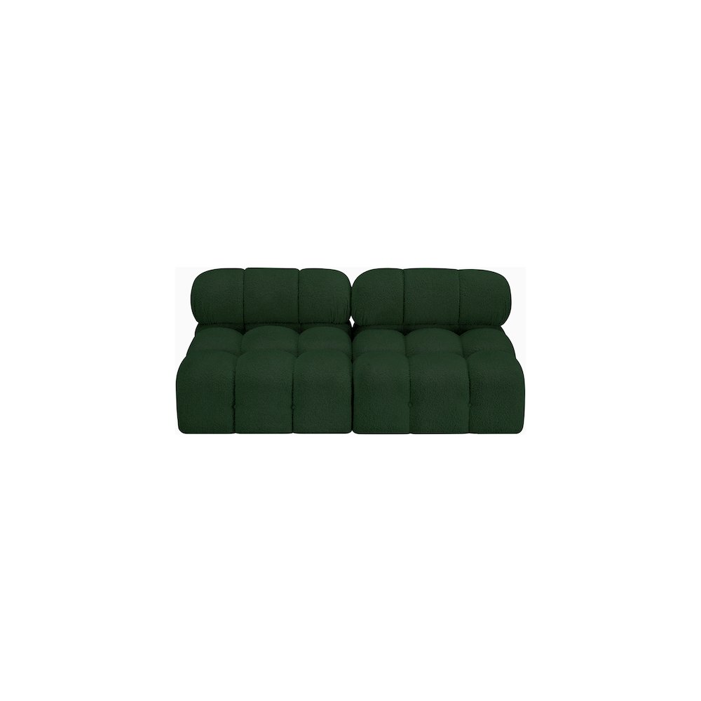 Ames Green Boucle Fabric Modular Sofa