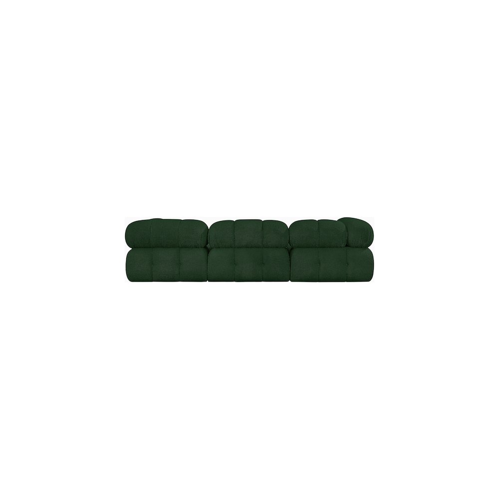 Ames Green Boucle Fabric Modular Sectional