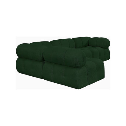 Ames Green Boucle Fabric Modular Sectional