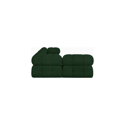 Ames Green Boucle Fabric Modular Sectional