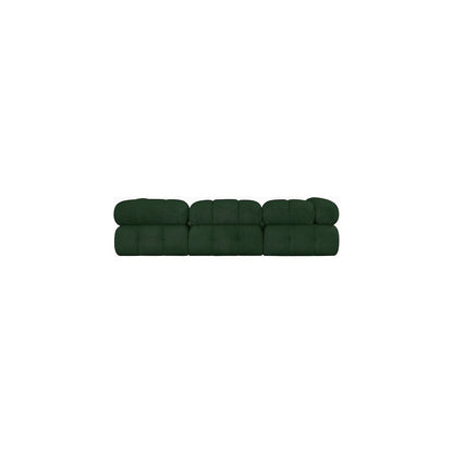 Ames Green Boucle Fabric Modular Sectional