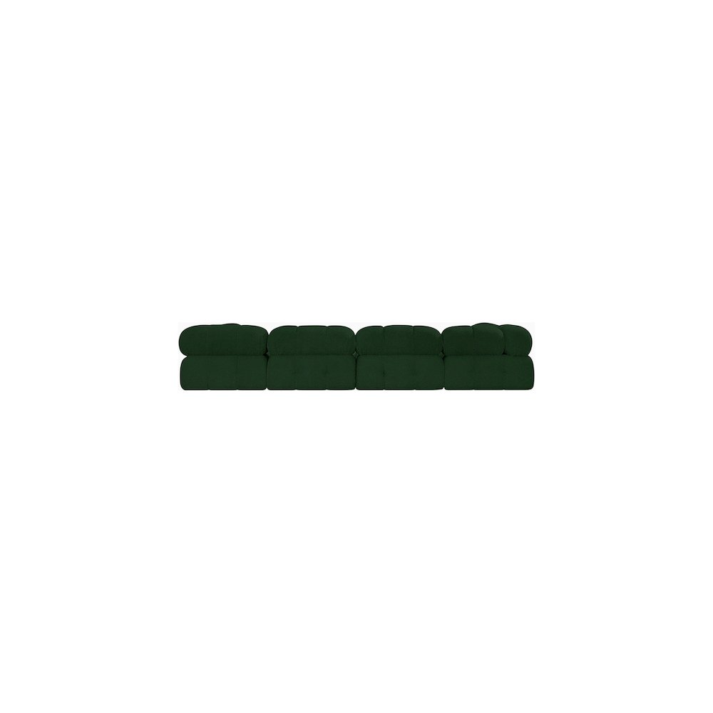 Ames Green Boucle Fabric Modular Sectional