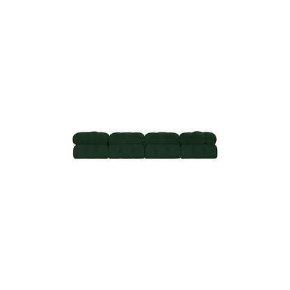 Ames Green Boucle Fabric Modular Sectional