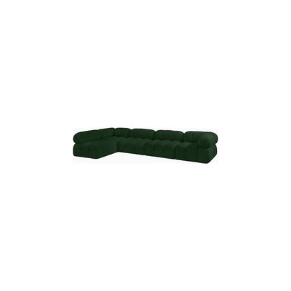 Ames Green Boucle Fabric Modular Sectional