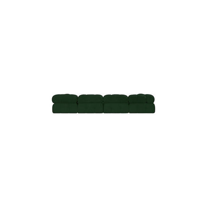 Ames Green Boucle Fabric Modular Sectional