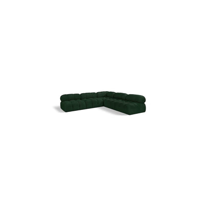 Ames Green Boucle Fabric Modular Sectional