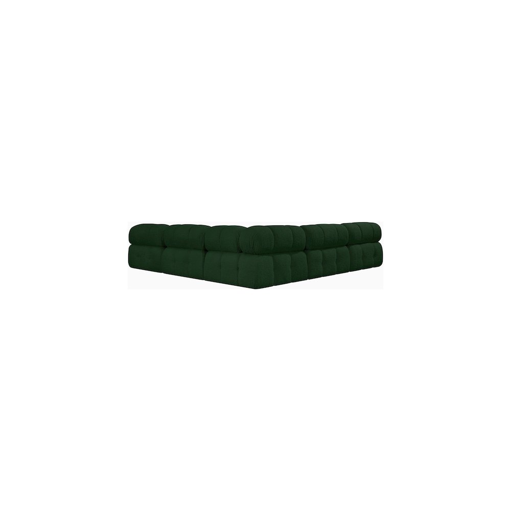 Ames Green Boucle Fabric Modular Sectional