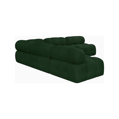 Ames Green Boucle Fabric Modular Sectional