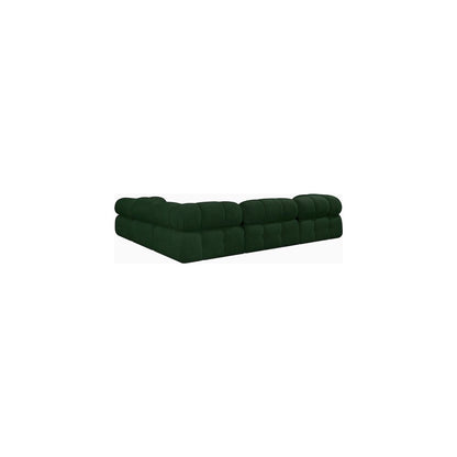 Ames Green Boucle Fabric Modular Sectional