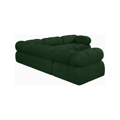Ames Green Boucle Fabric Modular Sectional