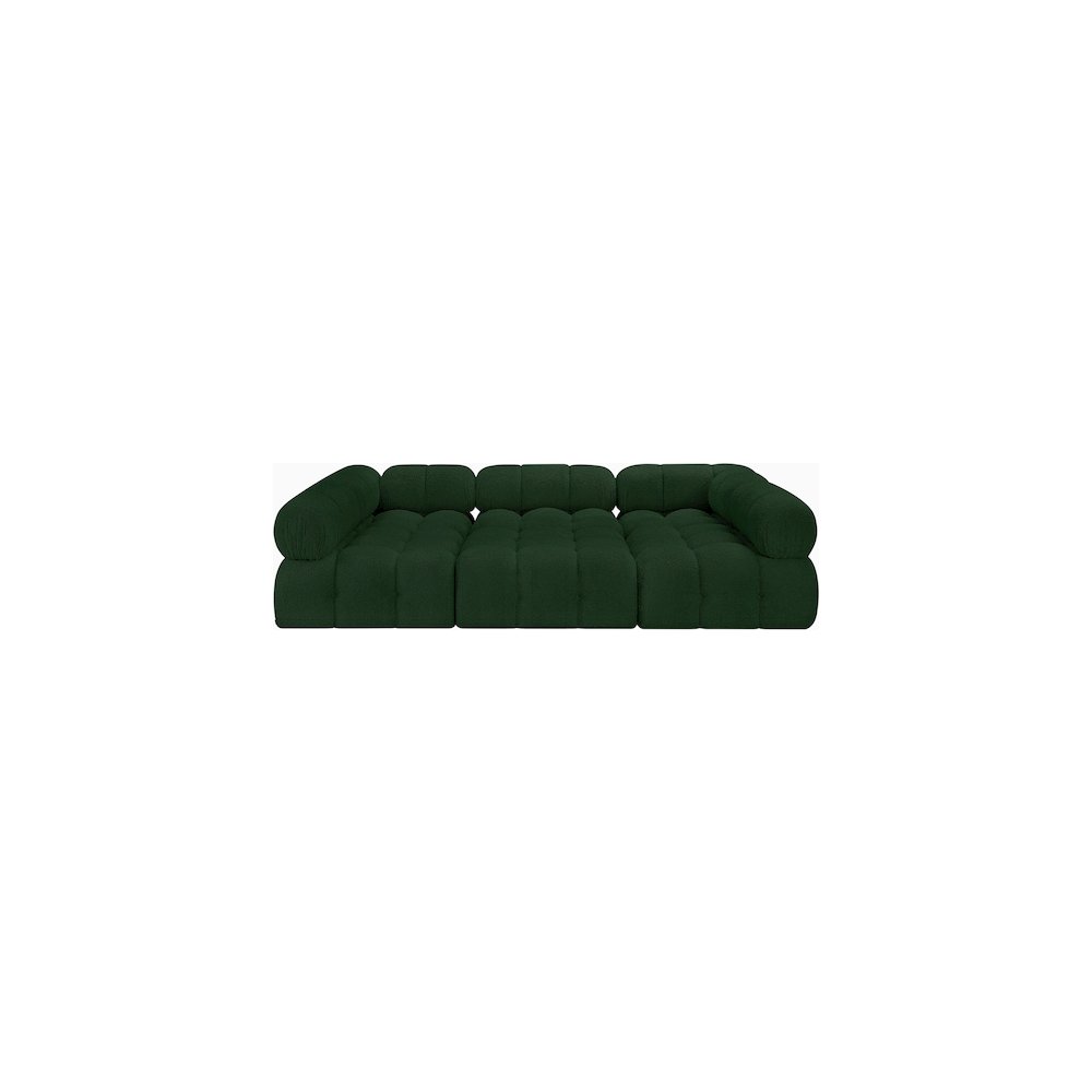 Ames Green Boucle Fabric Modular Sectional