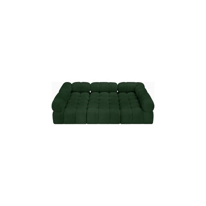 Ames Green Boucle Fabric Modular Sectional
