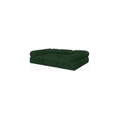 Ames Green Boucle Fabric Modular Sectional