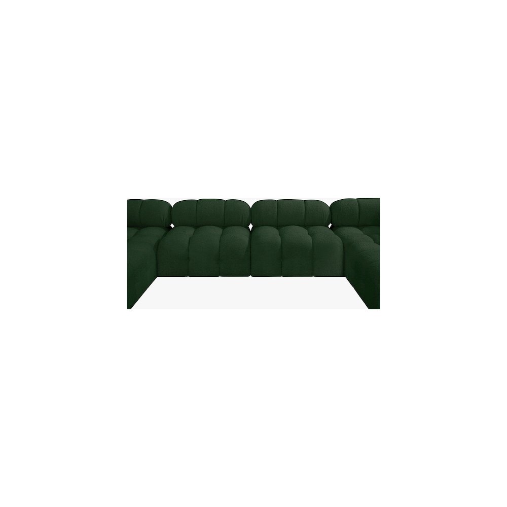 Ames Green Boucle Fabric Modular Sectional