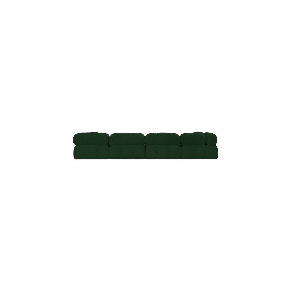 Ames Green Boucle Fabric Modular Sectional