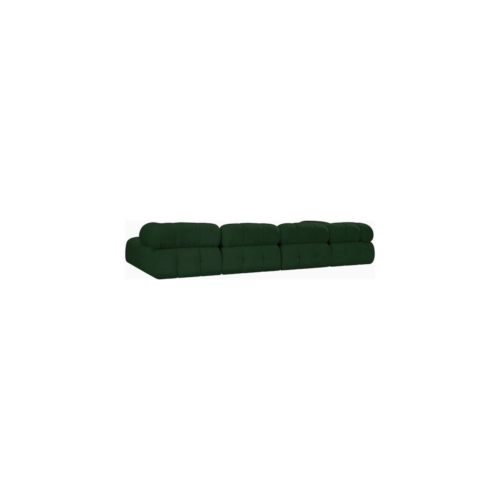 Ames Green Boucle Fabric Modular Sectional