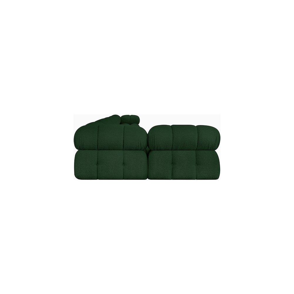 Ames Green Boucle Fabric Modular Sectional
