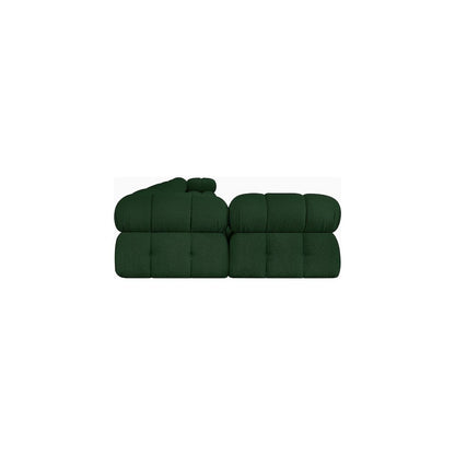 Ames Green Boucle Fabric Modular Sectional