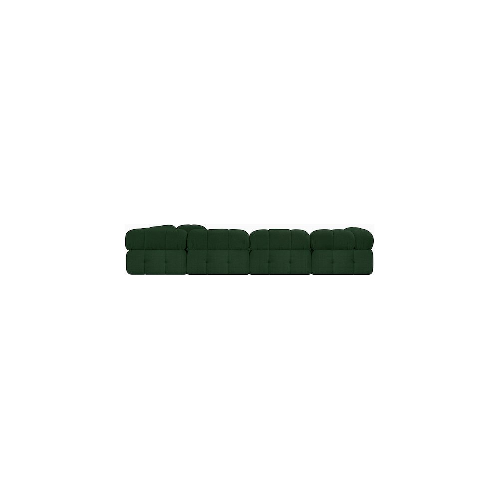 Ames Green Boucle Fabric Modular Sectional