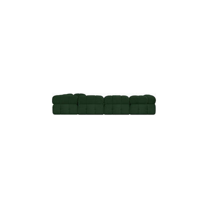 Ames Green Boucle Fabric Modular Sectional