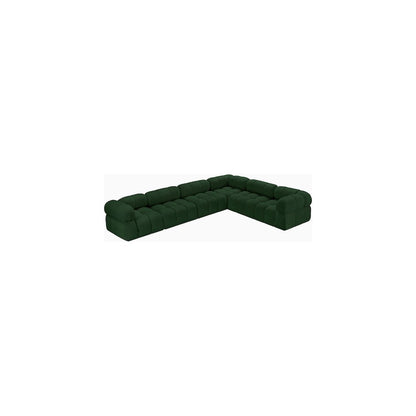 Ames Green Boucle Fabric Modular Sectional