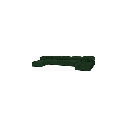Ames Green Boucle Fabric Modular Sectional