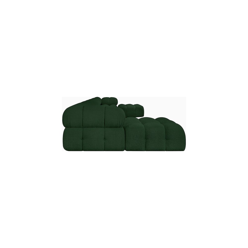 Ames Green Boucle Fabric Modular Sectional
