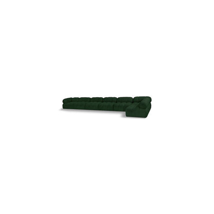 Ames Green Boucle Fabric Modular Sectional