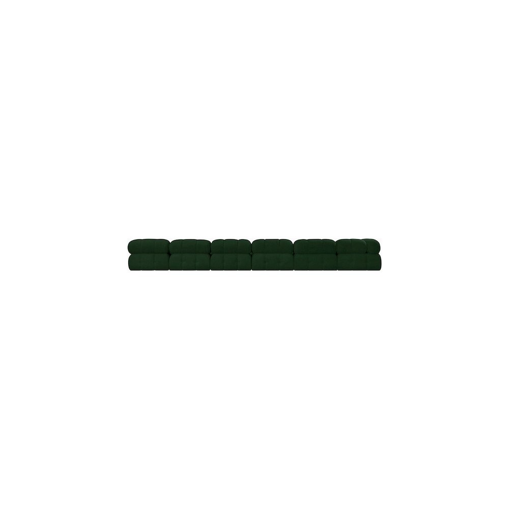 Ames Green Boucle Fabric Modular Sectional