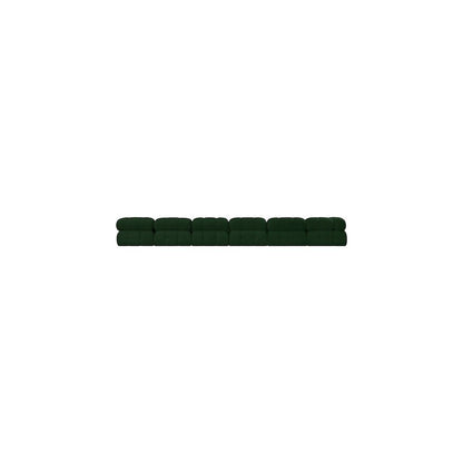 Ames Green Boucle Fabric Modular Sectional