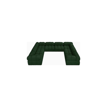 Ames Green Boucle Fabric Modular Sectional