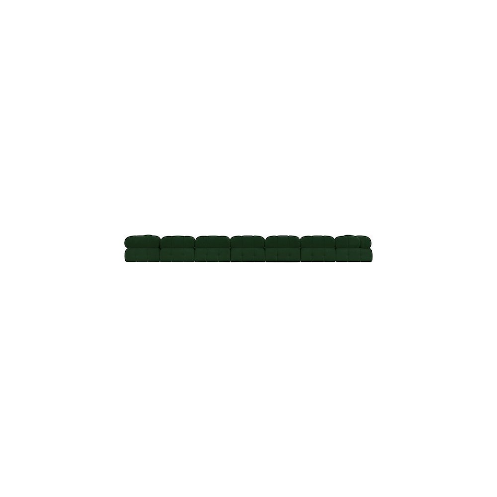 Ames Green Boucle Fabric Modular Sectional
