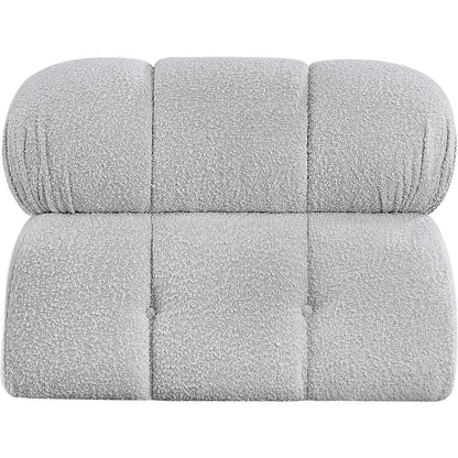Ames Grey Boucle Fabric Armless