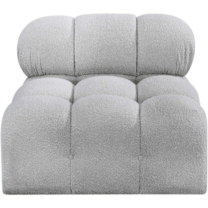 Ames Grey Boucle Fabric Armless