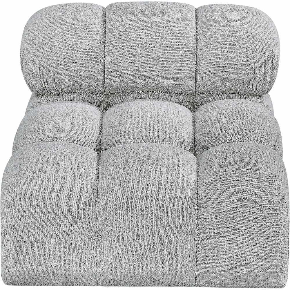 Ames Grey Boucle Fabric Armless