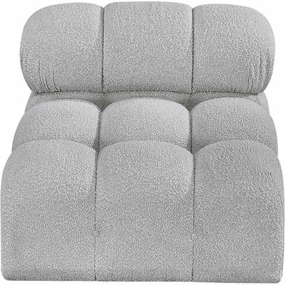 Ames Grey Boucle Fabric Armless