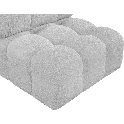 Ames Grey Boucle Fabric Armless